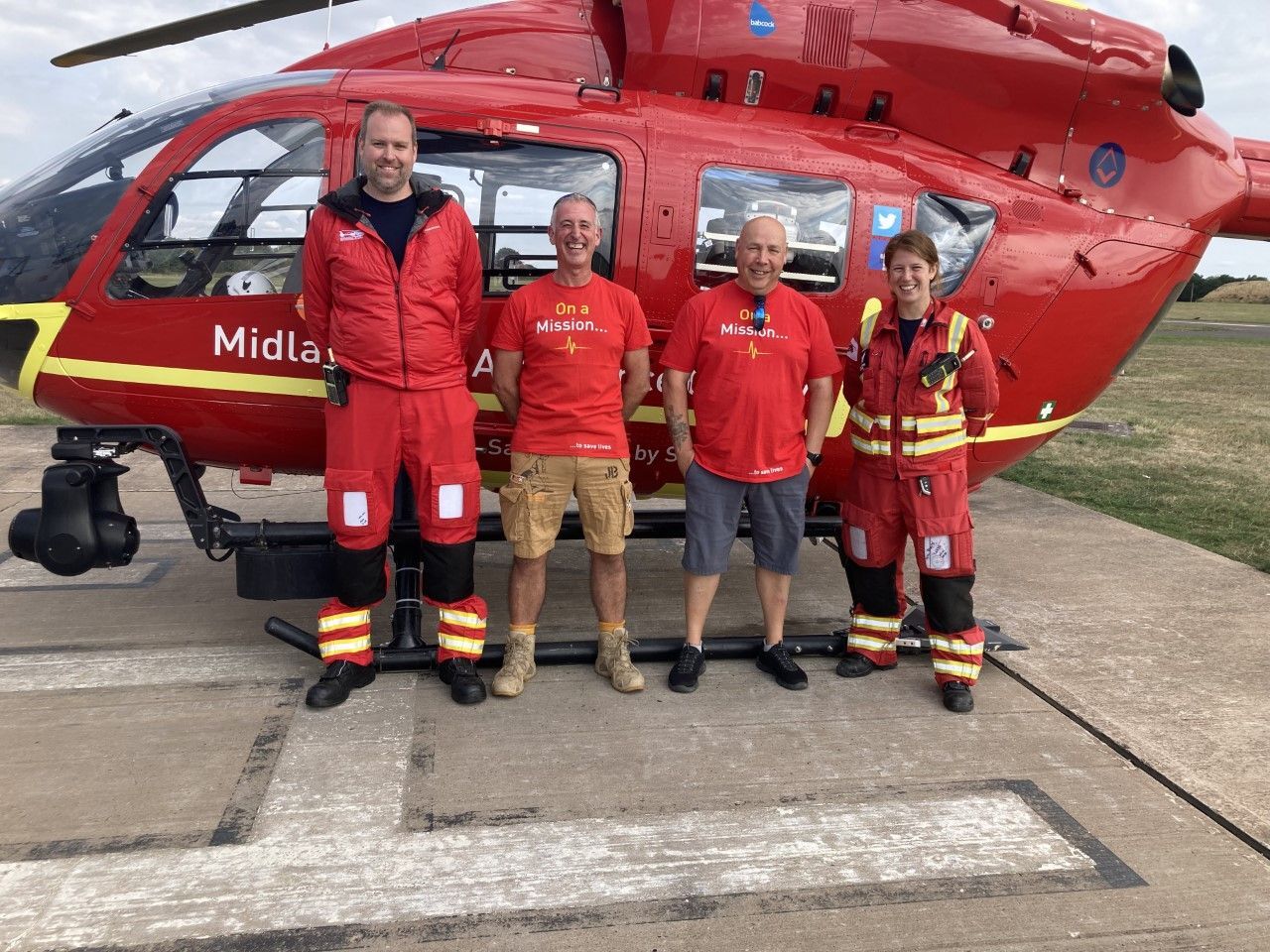Jon and Geoff with Midlands Air Ambulance