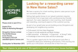 Sales Vacancy Ad - Shropshire Star