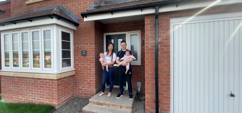 Joy, Ieuan and their twins