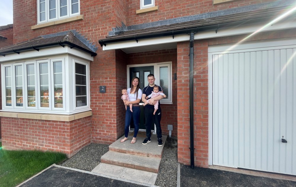 Joy, Ieuan and their twins